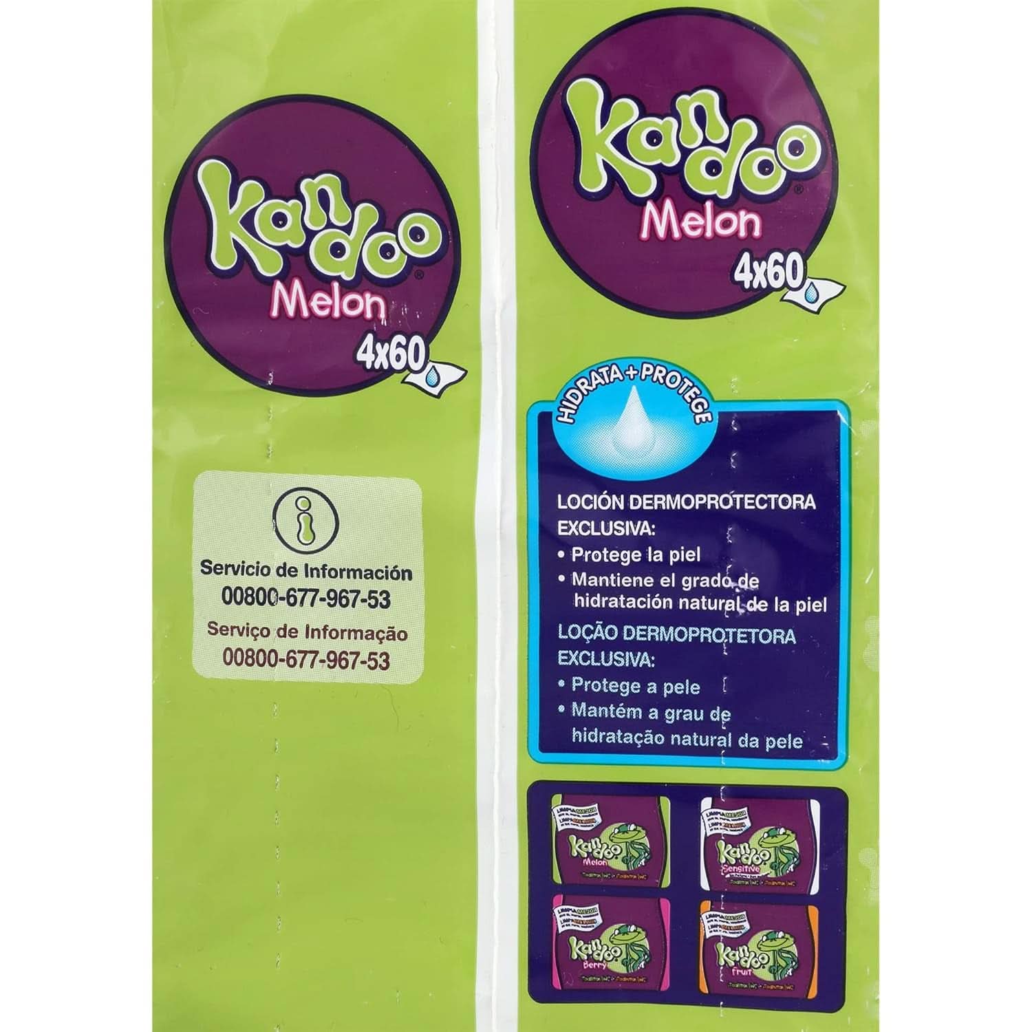 Reserve tisztító törlőkendő, illatos dinnye, 4 x 60 db Baby Wet Wipes Naty Shop