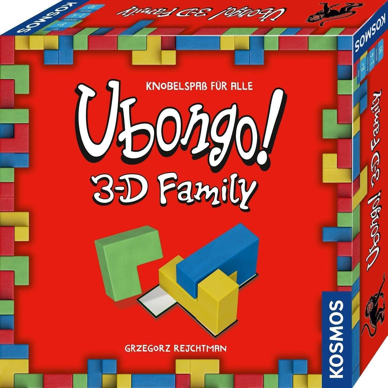 Kosmos 683160 Ubongo 3-D Family, népszerű 3D-s akció- és kirakós játék az egész család számára, klasszikus logikai gondolkodású társasjáték 1-4 játékos számára