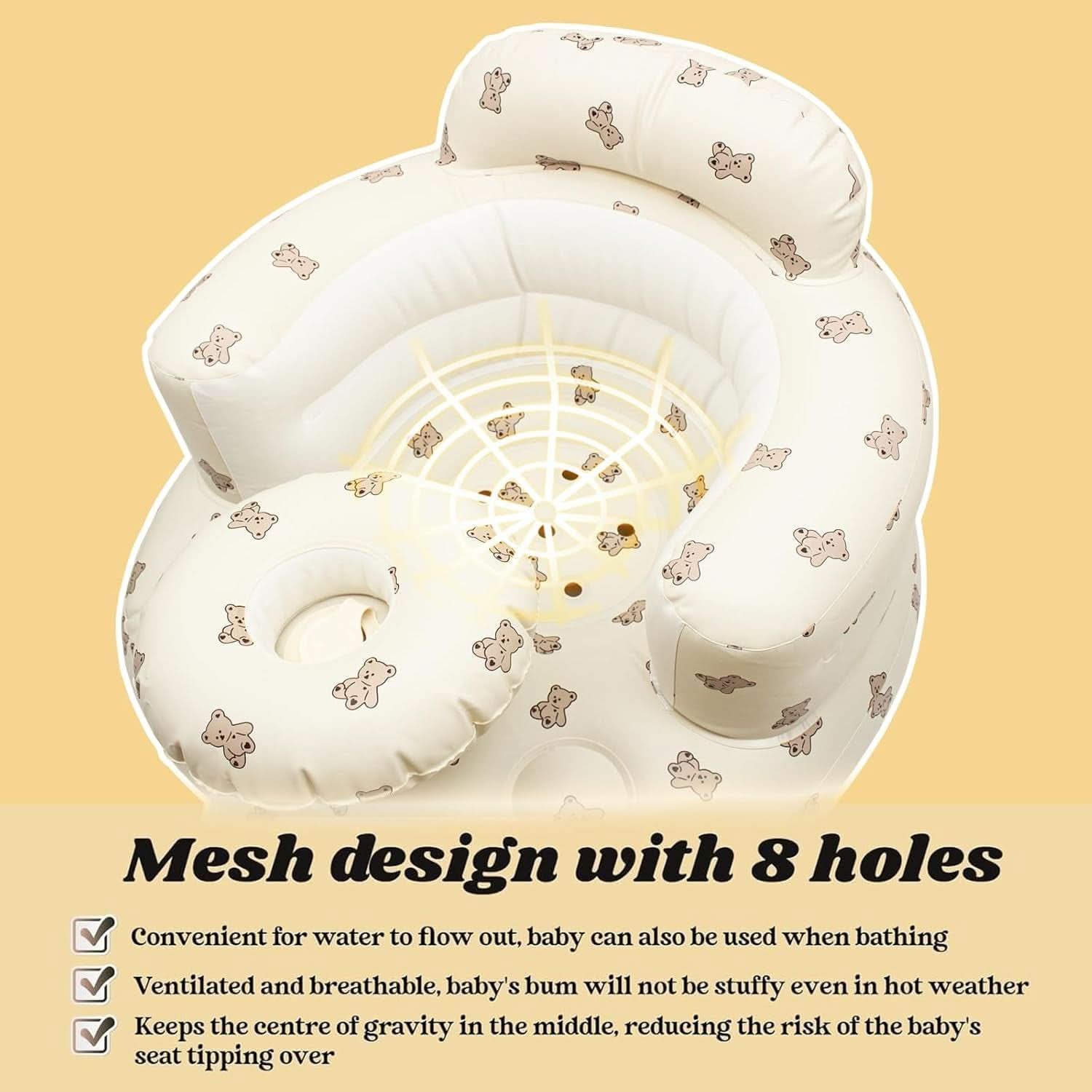 Felfújható ülés babáknak Jdblissful 3-36 hónapos korig Mother and Child Naty Shop