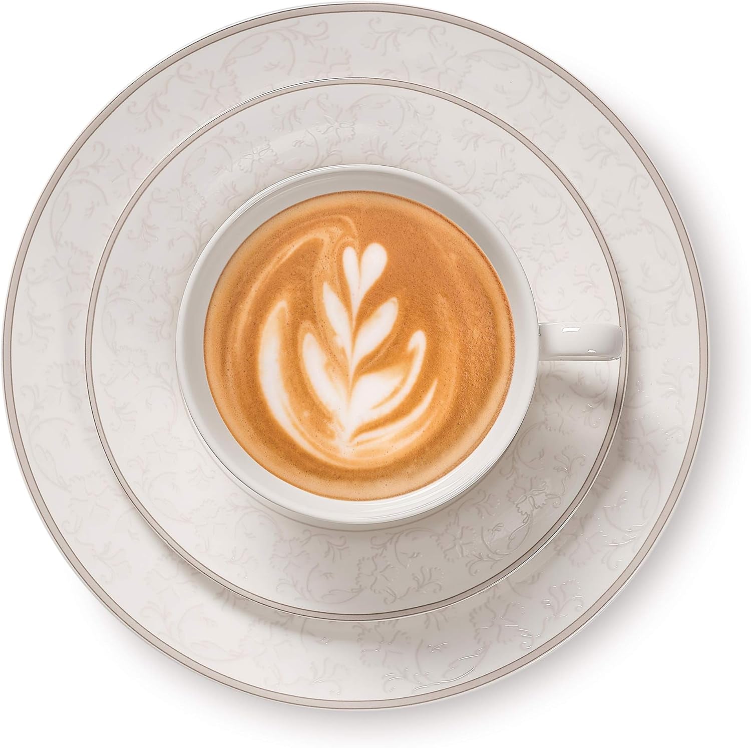 Ritzenhoff & Breker Kaffeeservice Isabella, 18-Teilig, Fine-China-Porzellangeschirr, Weiß Mit Ornamenten, 37 X 26 X 25 Cm Seturi vesela masa Naty Shop