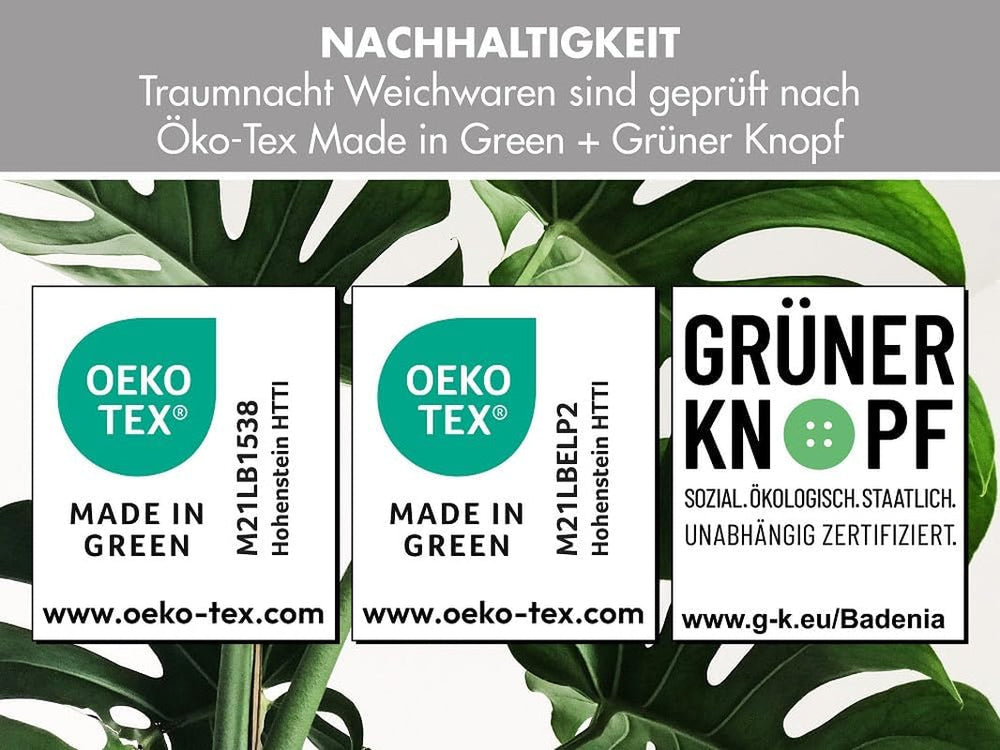Traumnacht Cozy - Ágygarnitúra 4 évszak, 1 db osztható paplan 135 x 200 szett és 1 db párna 80 x 80 cm, Ã-ko Tex minősítéssel, fehér, Németországban kifejlesztett, (2 db-os csomag) Paplanok és paplanok Naty Shop
