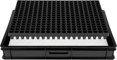Sistem de propagare GW-285 format din tavă profesională pentru apă GW657, covoraș capilar asortat (absorbție de apă 3L pe mp) și tavă pentru ghivece cu 285 de ghivece (23x23mm, 54mm înălțime) în dimensiune Euro (600 x 400mm)