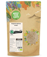 Wholefood Earth Organic Quinoa szemek – 2kg | Kegyetlen | Nem GMO | Vegán | Rostban gazdag | Tanúsított bio