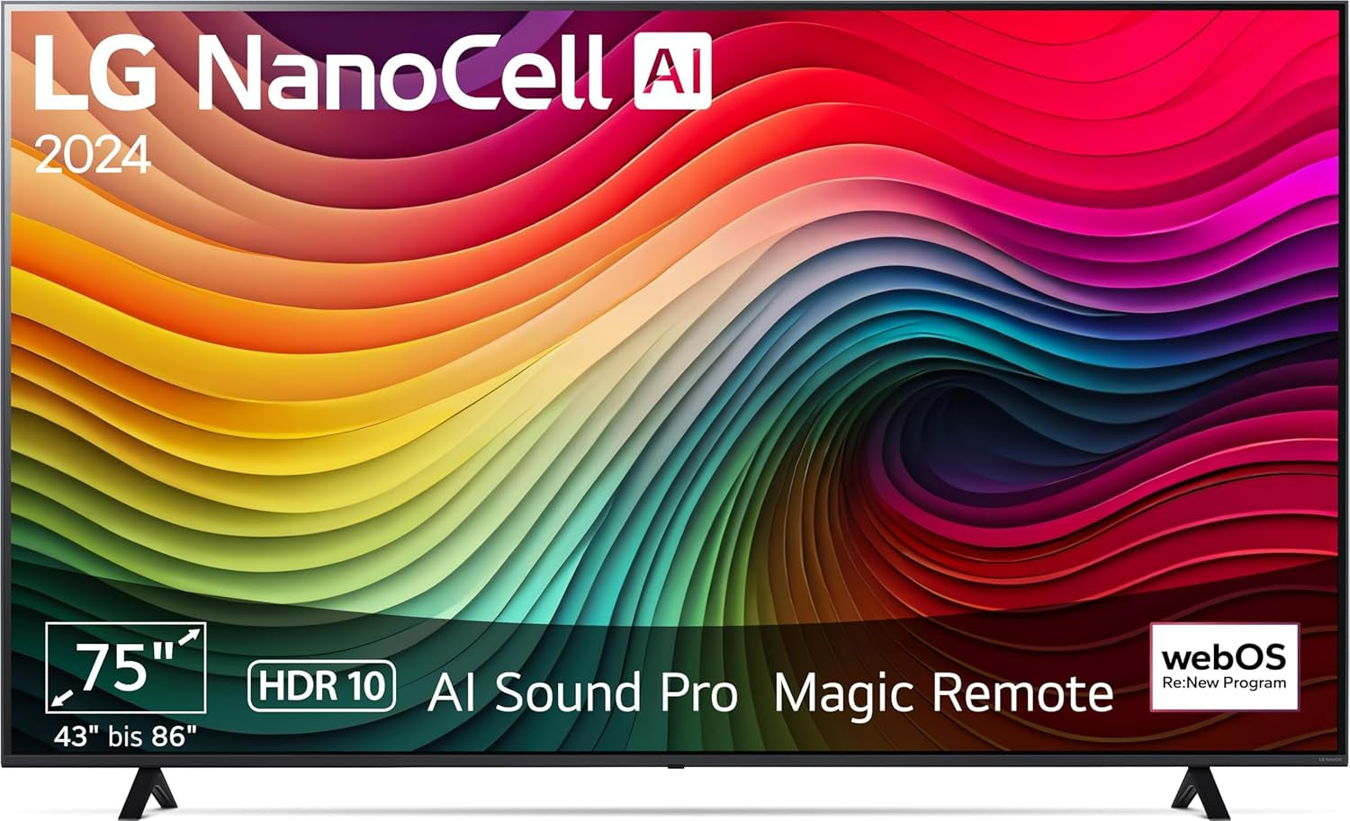 Televizor LG 43NANO80A6B, 43 inch (109 cm), 4K NanoCell AI TV (procesor α7 Gen8 4K AI, webOS 25, 60Hz) [Anul modelului 2025]