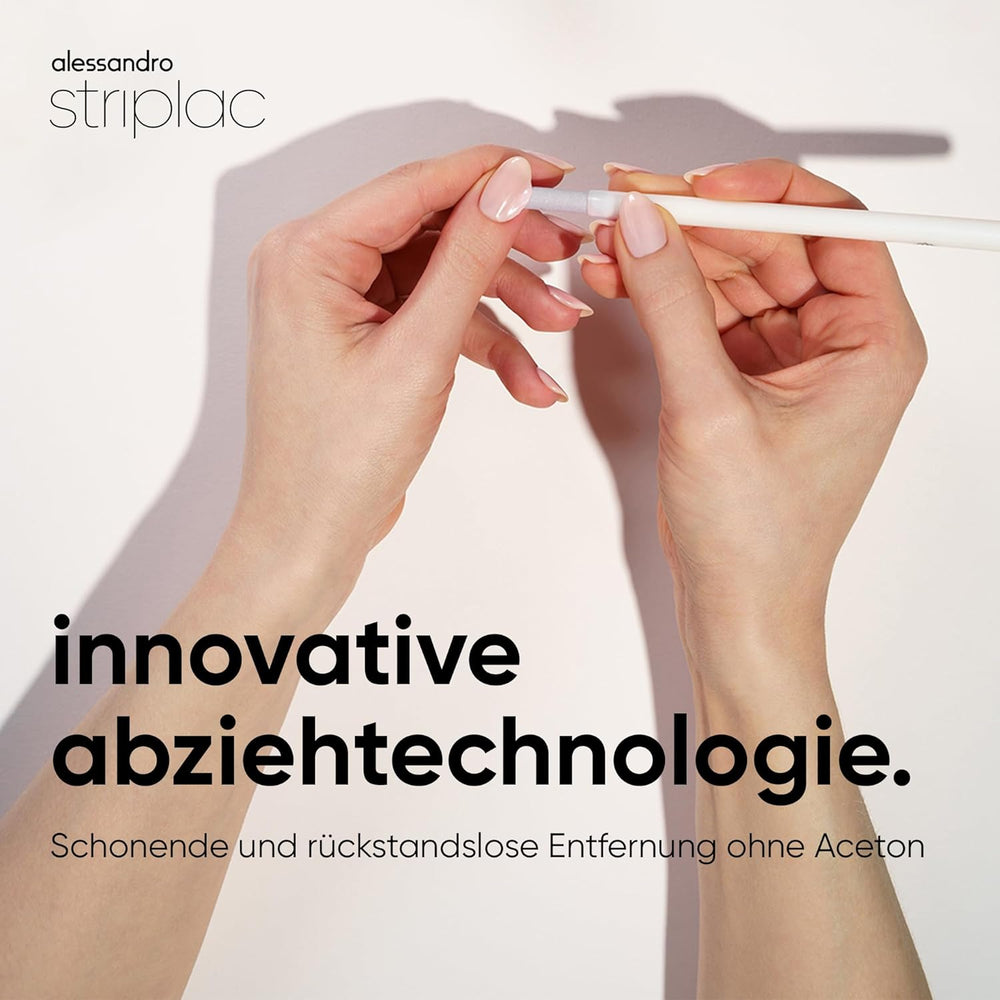 alessandro Striplac UV Top Coat Rosé - Fényes, karcálló körmök akár 15 napig - Használható színnel és szín nélkül is - Gyengéd eltávolítási technológia - Vegán - Rózsaszín, Átlátszó, 6,5 ml