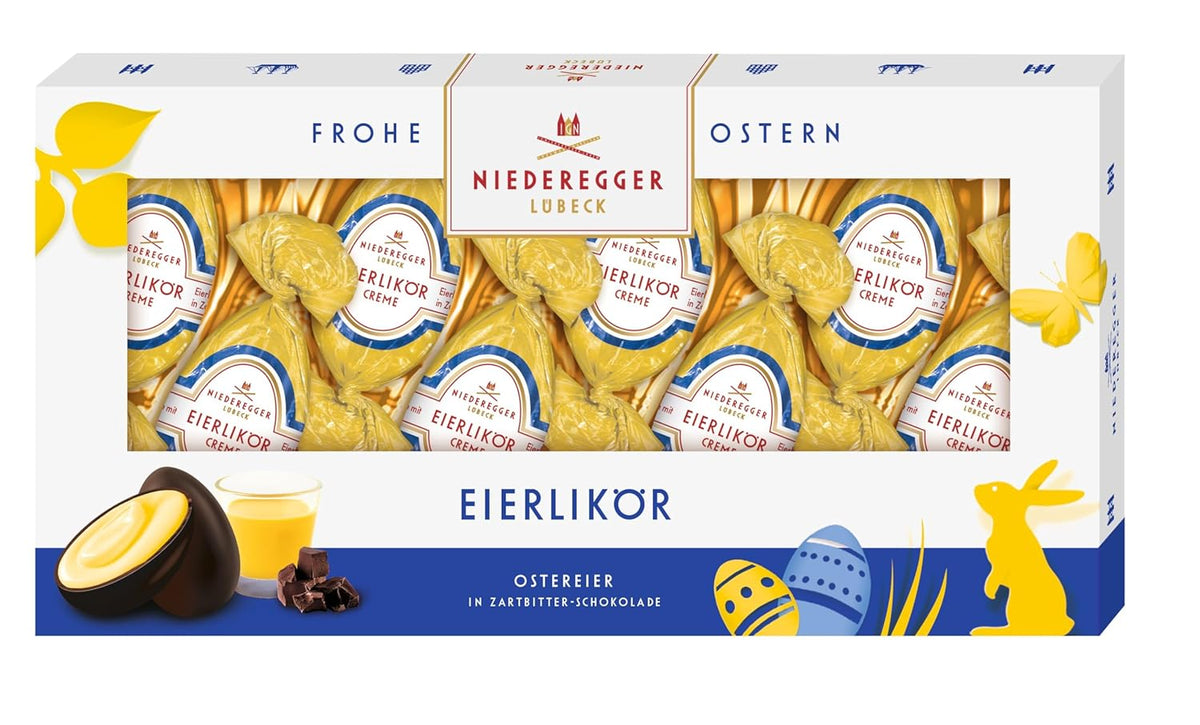 Niederegger | Csokoládé tojás | Tojáslikőr | 1 x 100g | Étcsokoládéval bevont tojáslikőr húsvéti tojás | Húsvéti tojás | Húsvéti ajándék