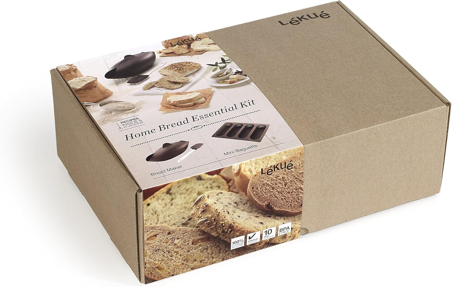 Lékué-Brotbackset, Szilikon, barna, 30 x 25 x 15 cm (3000085SURM017)