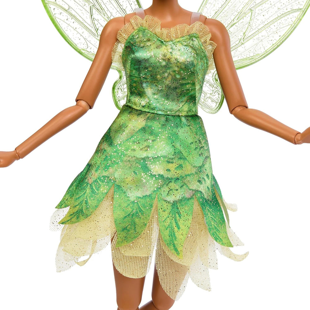 DISNEY Peter Pan & Wendy Tinker Bell Feenpuppe mit beweglichen Flügeln und grünem Kleid, inspiriert vom Film, Geschenk für Kinder zum Nachspielen von Szenen oder eigenen Abenteuern, HNY37
