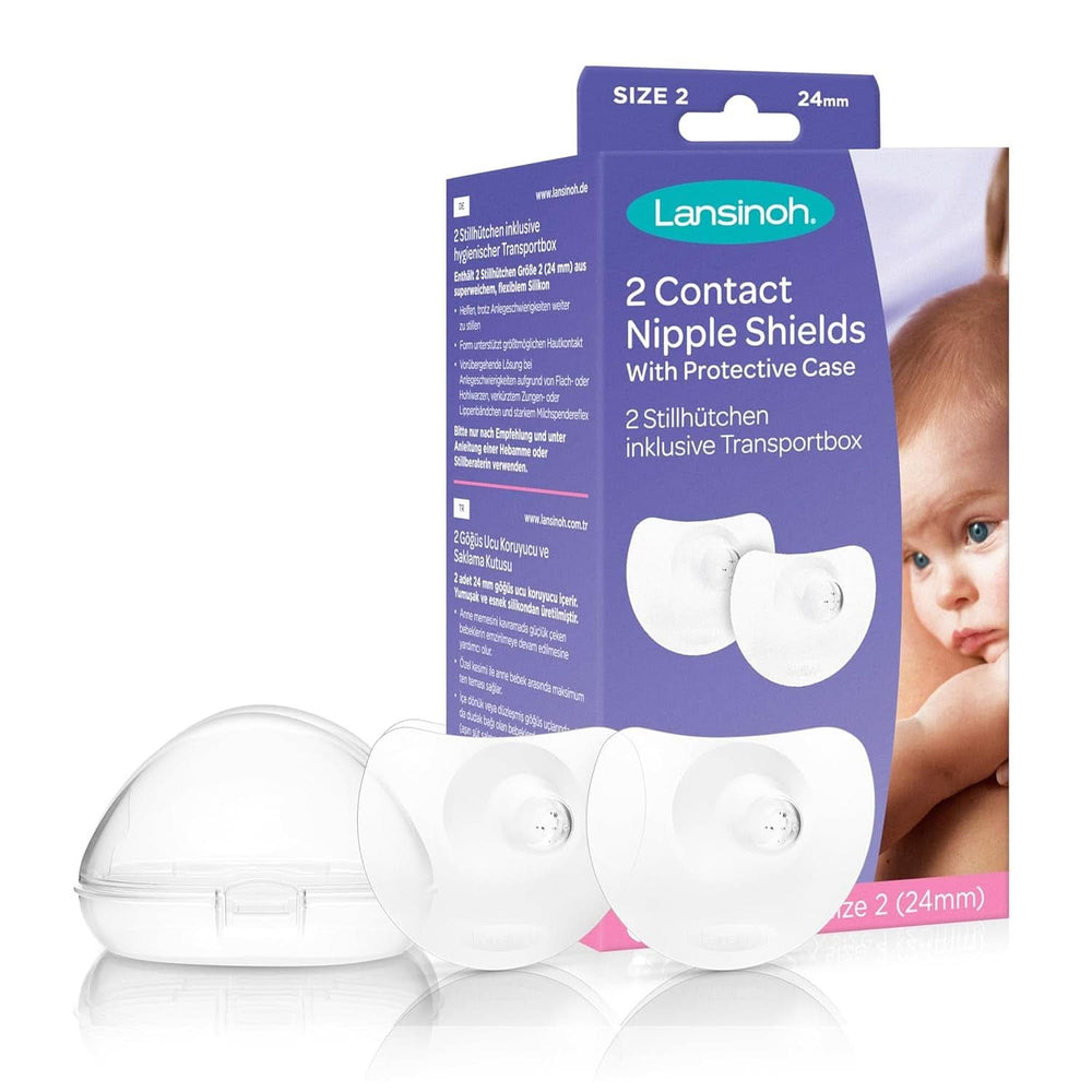 Lansinoh Stillhütchen 24 Mm (Größe 2), 2 Stück Inkl. Tárolódoboz - Angenehmes Tragegefühl - Trotz Anlegeschwierigkeiten Weiter Stillen Kiegészítők Étel és szoptatás Bebe Naty Shop