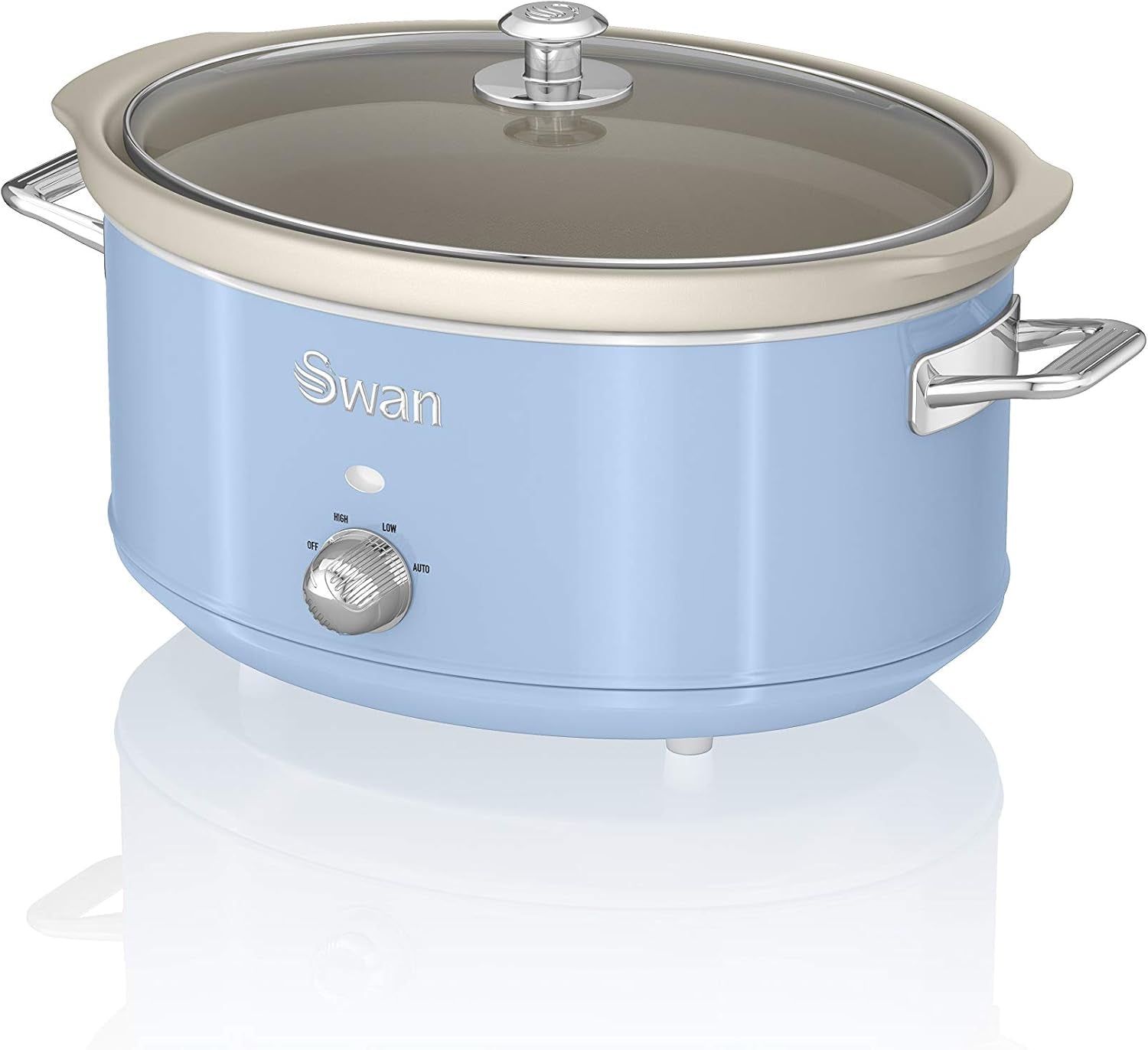 Swan Retro SF17031YELNEW Slow Cooker 6,5 literes, 320W Slow Cooker Naty Shop Blue