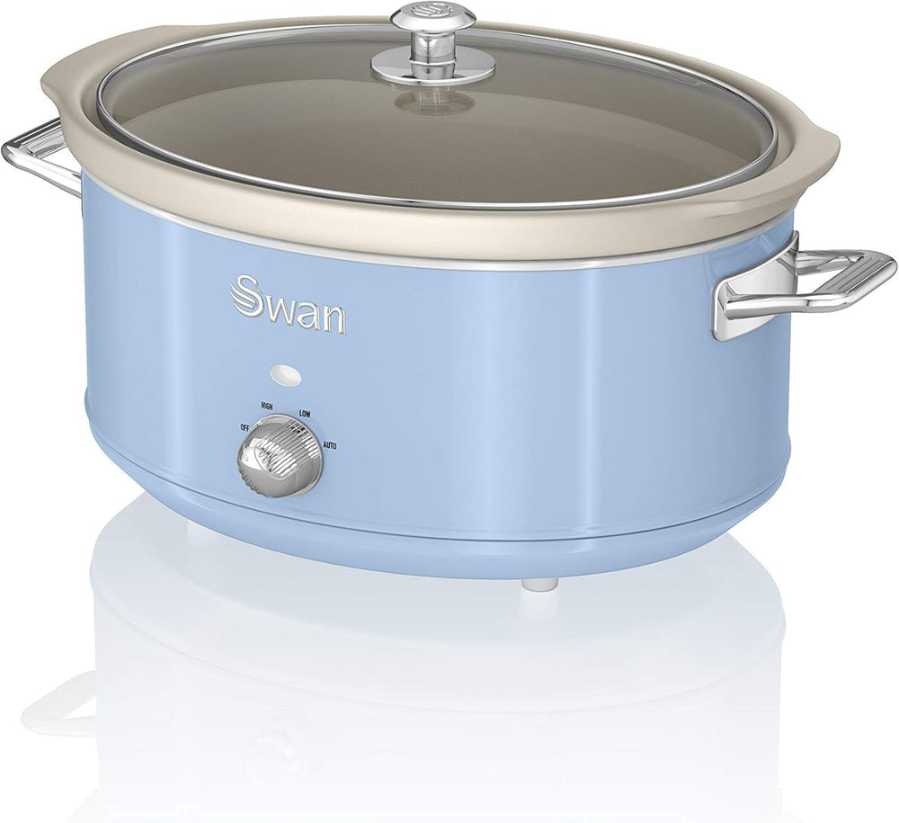 Swan Retro SF17031YELNEW Slow Cooker 6,5 literes, 320W Slow Cooker Naty Shop Blue