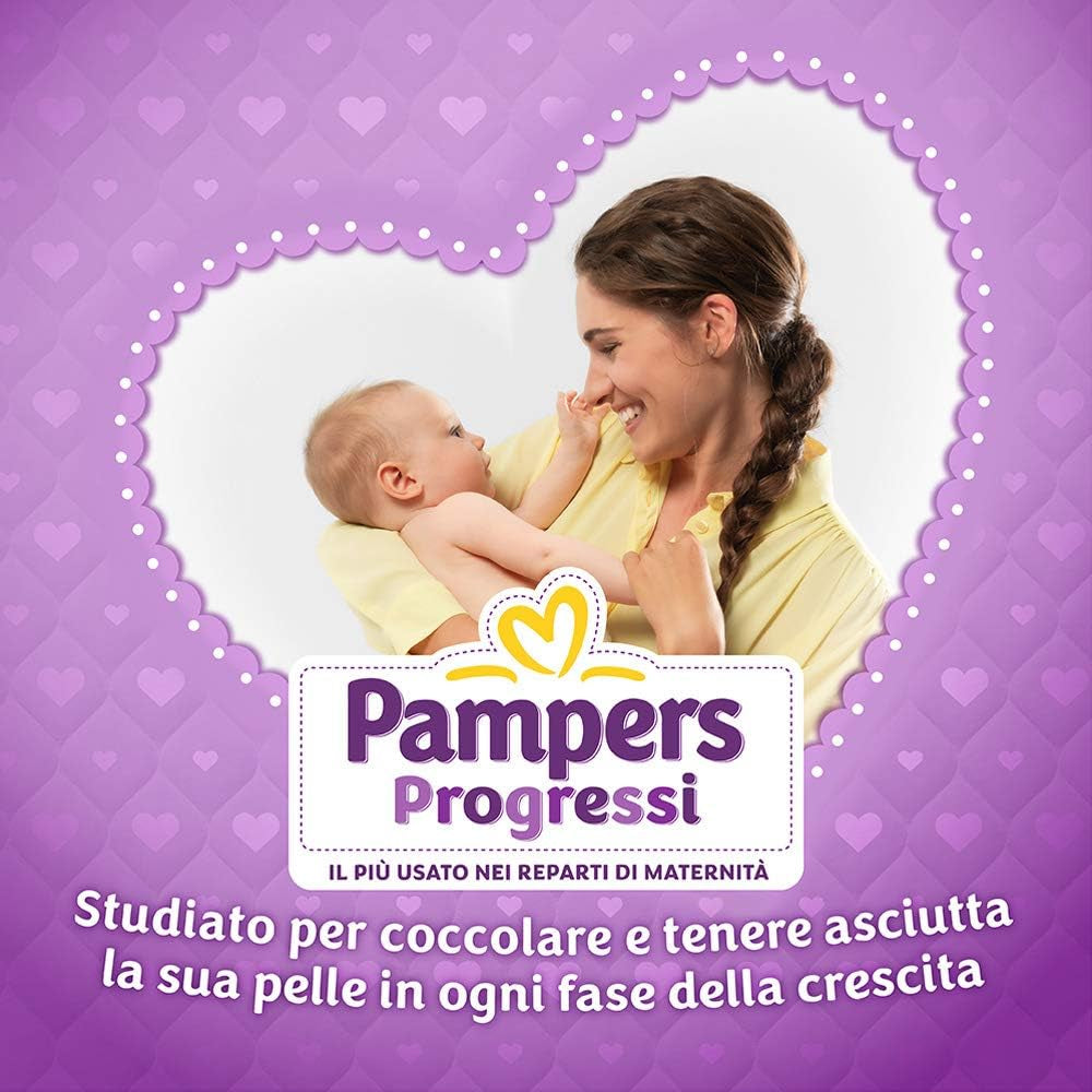 Pampers Progressi & Fit Prime Midi pelenka, rövid formátum, 162 pelenka, 3-as méret (4-9 kg), ajándékba 1 hónapos online tagság az edzőterembe