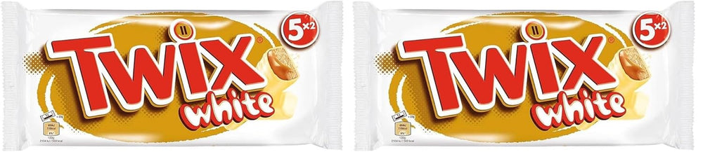 Twix fehér csokoládé; karamell, keksz, fehér csokoládé; több csomag csokoládé; 5 rúd (5 x 46 g)