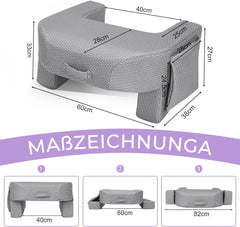 Pernă de citit în poală cu burete 26D, pernă pentru cărți, cititoare electronice, pernă pentru birou în poală pentru adulți, așezabilă pe pat, podea, canapea (strat de aer)