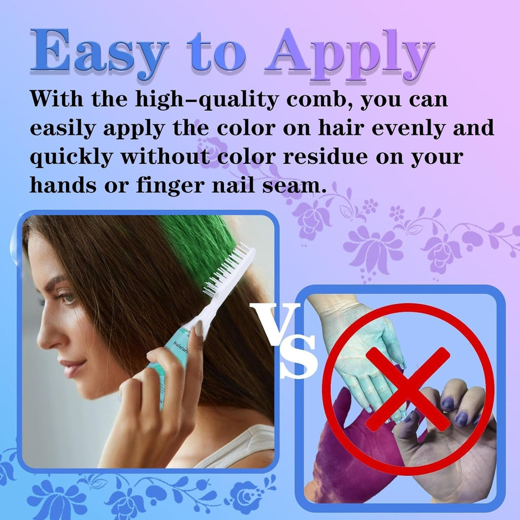 Cretă de păr COLAYERIST 4 culori, cretă de păr pentru fete și adulți, set de vopsea de păr temporară pentru copii, cretă de păr pentru copii lavabilă non-toxică, cadouri fete 6 7 8 9 10 11 12 13 ani Vopsea pentru par Naty Shop