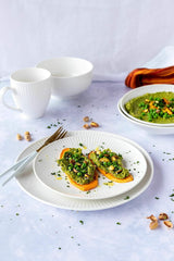 MÄSER 931461 Dalia, Tafelservice Für 6 Personen Aus Hochwertigem Hotelporzellan in Weiß, 12-Teiliges Teller Set in Vintage Design, Durable Porzellan Seturi vesela masa Naty Shop