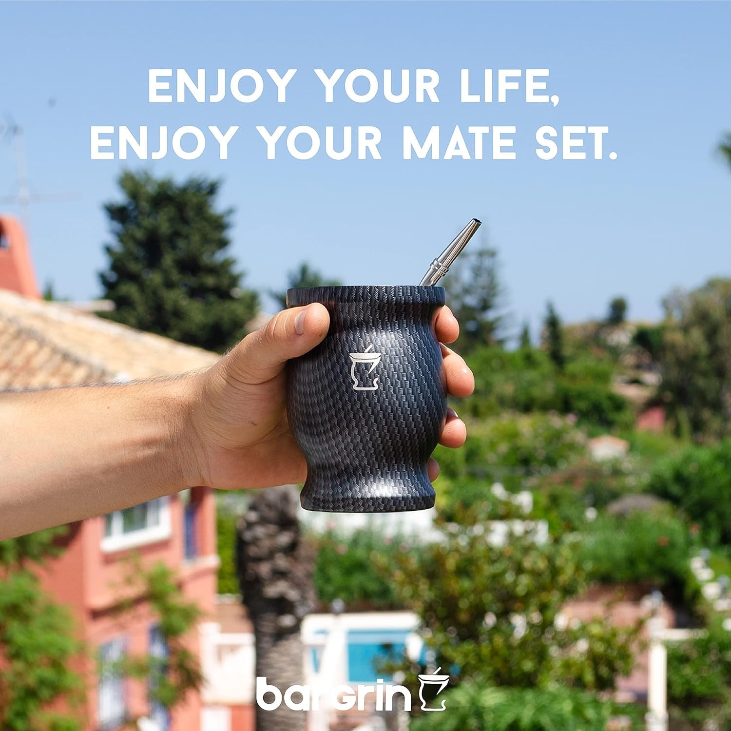 Set ceai Mate - Cana Mate - Set cu Mate și Bombilla - Cești de ceai - Cana Mate cu design cu pereți dubli - Set Yerba Mate Cana