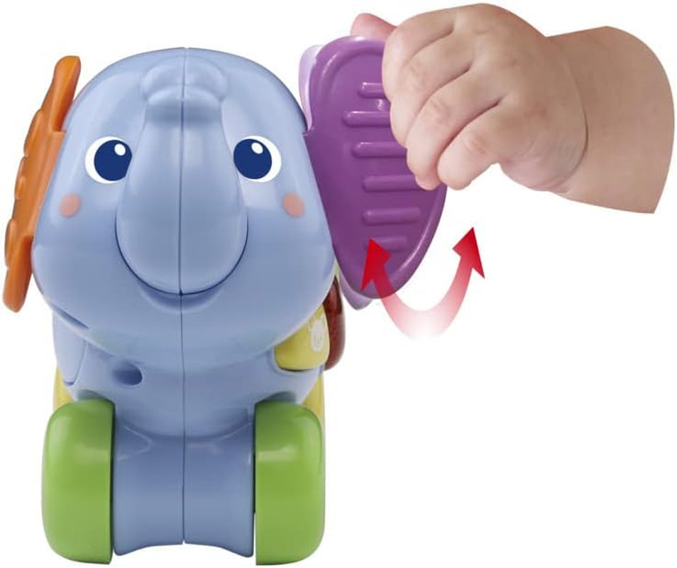 Vtech Baby Little Pushing Elephant - Jucărie interactivă pentru împins și jucat - Cu cântece, melodii, propoziții și sunete - Pentru copii cu vârsta cuprinsă între 6-36 luni Jucarii Bebe Naty Shop