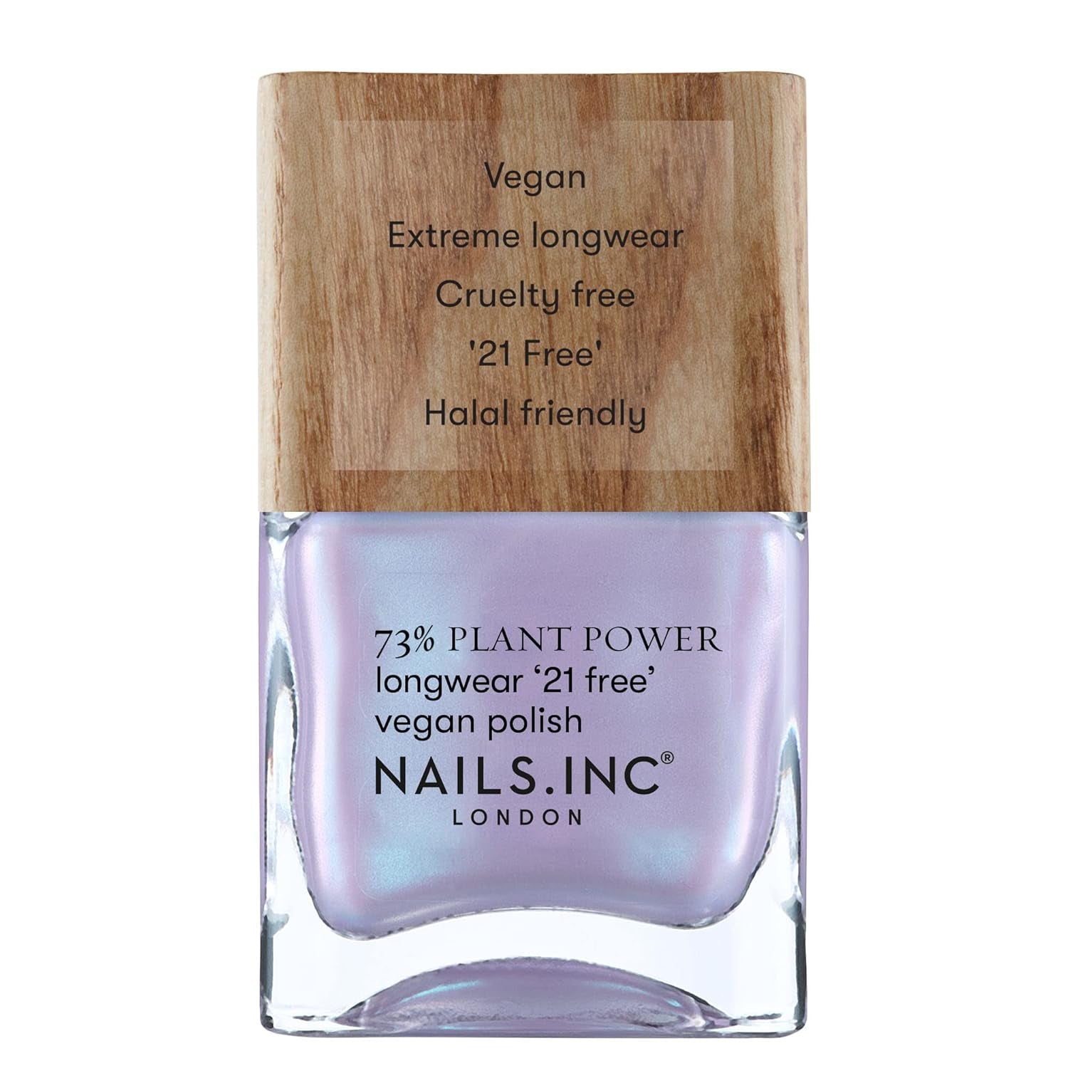 Nails Inc – RAGYOG VALAHOL Plant Power vegán körömlakk – 73%-ban növényi alapú, 100%-ban vegán és Cruelty Free – tökéletes manikűr, csillogó gyöngy – a környezetbarát körömművészetért