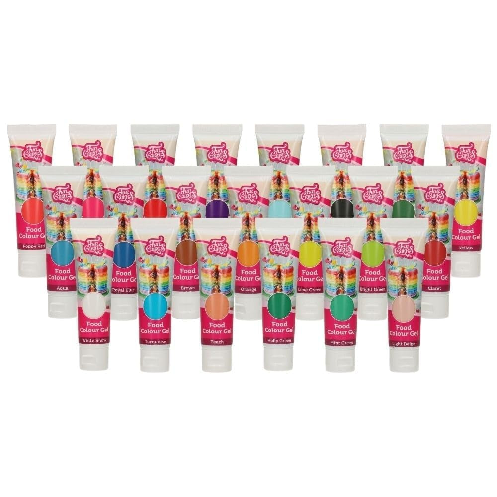 Funcakes Food Color Gel Claret: Colorant alimentar foarte concentrat pentru aluat, cremă, fondant și marțipan. Dozare ușoară. Picătură individuală pentru a crea culori vibrante. Halal. 30 g.