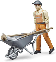Bruder 62130 - Bworld figurakészlet önkormányzati munkás - 1:16 méretarányú játékfigura, építőjármű, építőmunkás, farm, férfi Akciófigurák Naty Shop