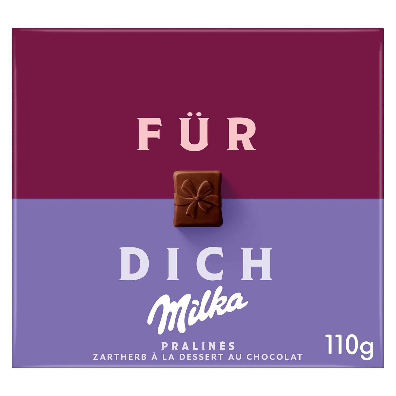 Praliné Milka For You – alpesi tejcsokoládé finom kakaós krémes töltelékkel – 10 x 110g