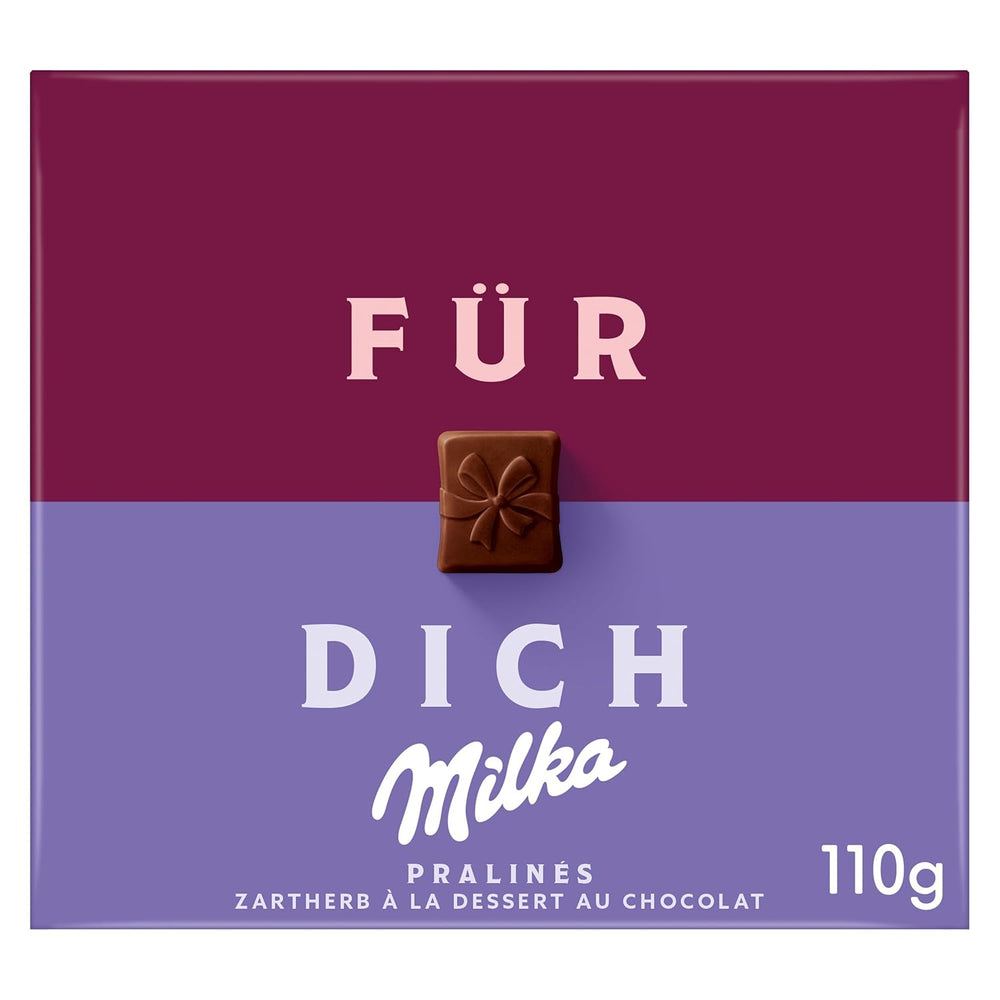 Praliné Milka For You – alpesi tejcsokoládé finom kakaós krémes töltelékkel – 10 x 110g