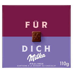 Praliné Milka For You – alpesi tejcsokoládé finom kakaós krémes töltelékkel – 10 x 110g