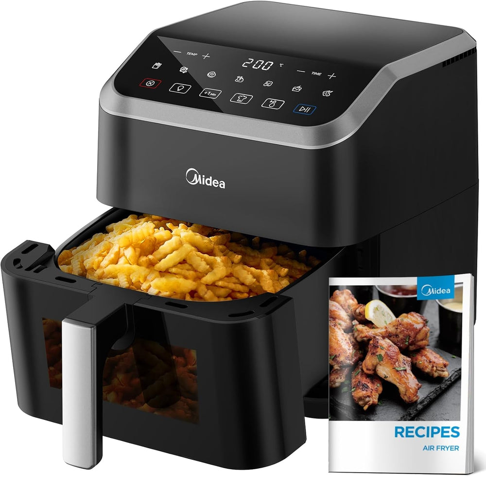 Midea Hot Air Fryer 2L, 1150W Airfryer, olajmentes, Forró levegős sütő, Automatikus kikapcsolás funkció Háztartási gépek Naty Shop 5L