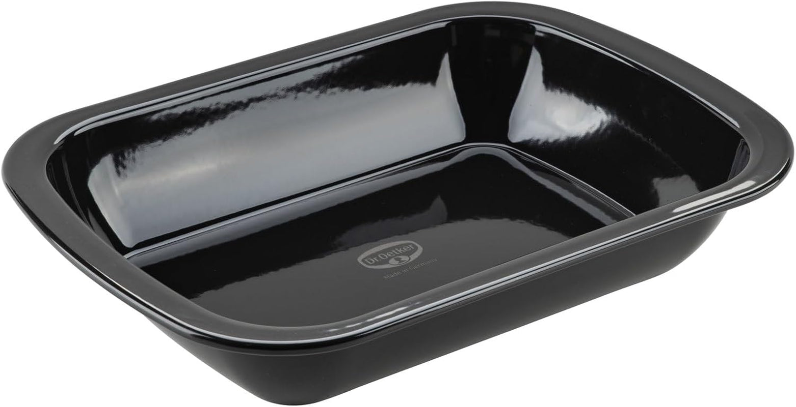 Dr. Oetker Back-Idee Kreativ Dessert- Und Auflaufform Aus Emaille, 39,5 X 28 X 6,5 cm– Hitzebeständig Bis 400°C, Schnittfest, Kratzfest, Induktionsgeeignet, Schwarz Formák és sütőlapok C434 Naty2 Shop