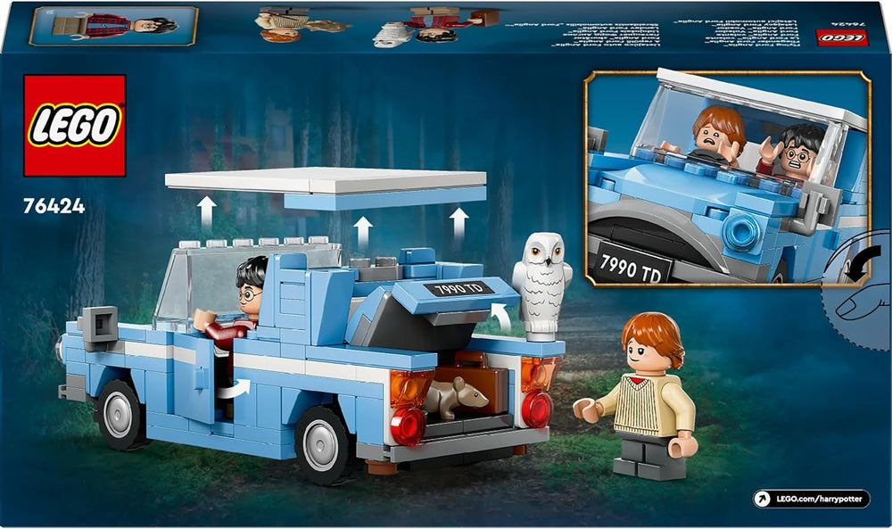 LEGO Harry Potter Repülő Ford Anglia Építőjátékautó gyerekeknek Ajándék fiúknak, lányoknak és minden rajongónak 7 éves kortól, készlet 2 mini figurával, beleértve Ron Weasley szerepjátékot, 76424 építőkészletet Besuche den LEGO-Store