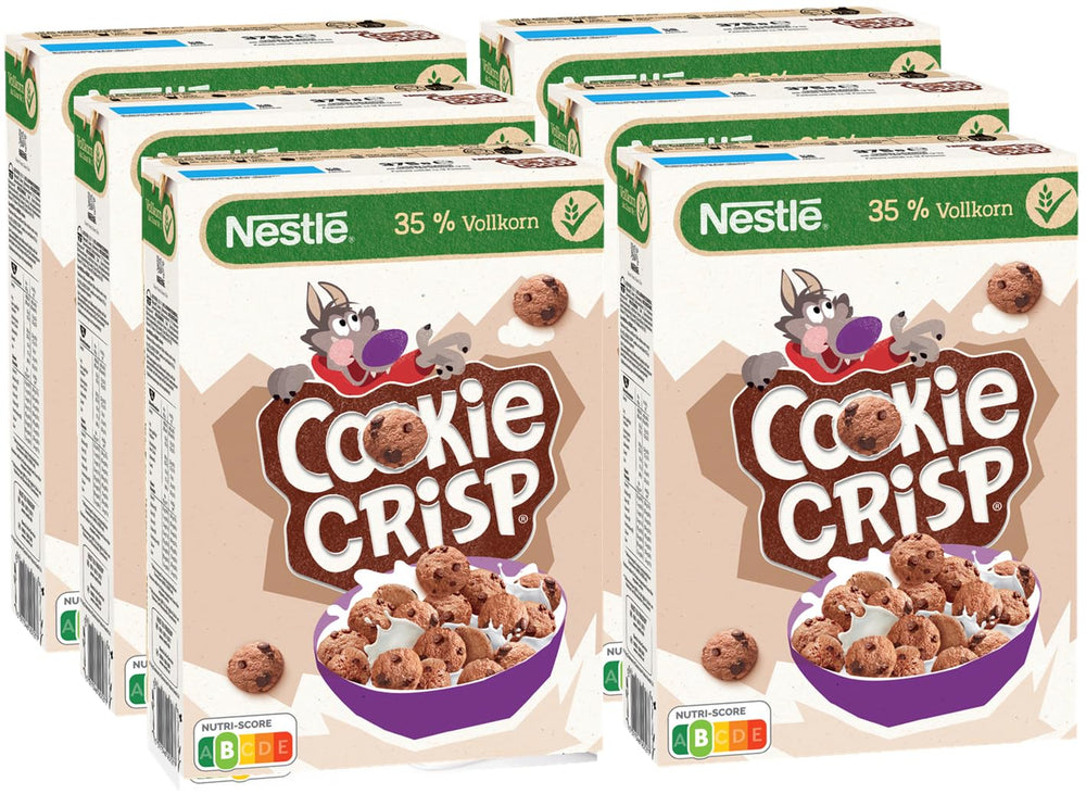 Nestlé Cookie Crisp (+20%), teljes kiőrlésű reggeli keksz gabonapehely gyerekeknek, 1 db (1x450g) csomag