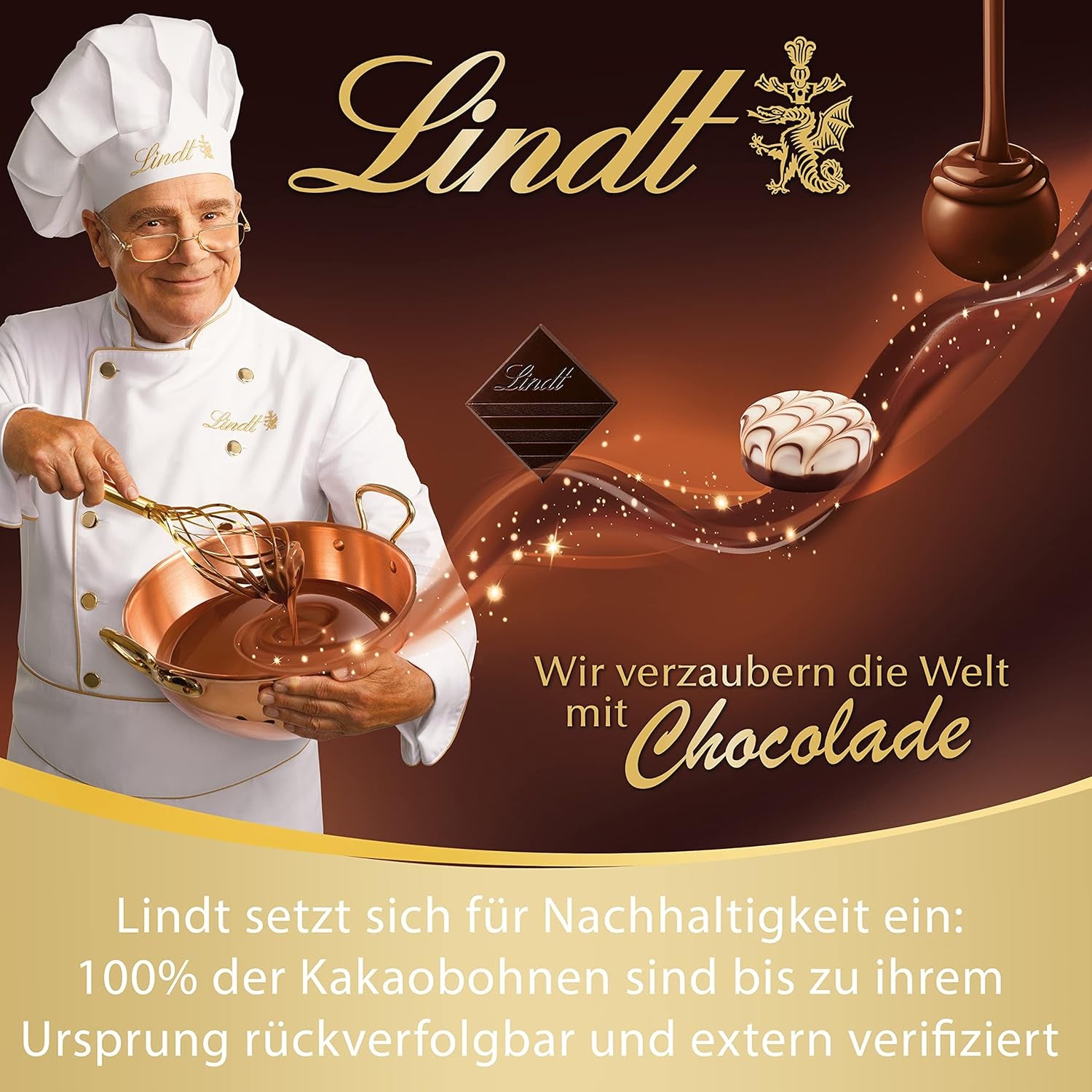 LINDOR csokoládégolyók sós karamellel | kb. 80 db tejcsokoládé golyó sós karamell töltelékkel | Bulk Pack & Marc de Champagne csokoládégolyók | 700 g