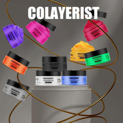 COLAYERIST Culoarea temporară a părului negru lavabil, ceară de colorare a părului pentru bărbați și femei, mascara de păr pentru petreceri sau cosplay, produse de colorare a părului fără mizerie Vopsea pentru par Naty Shop