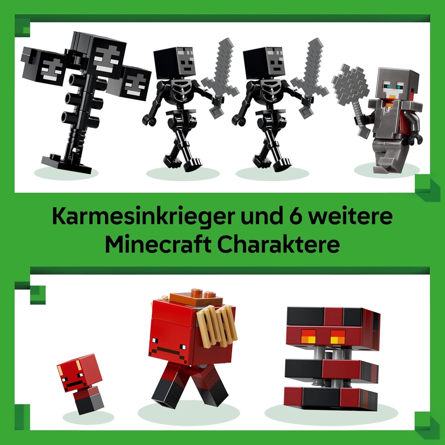 LEGO Minecraft Duell mit dem Wither - Geschenk für Junge Gamer - Merchandising für Fans - Minecraft - Bauset mit vielen Kreaturen und Werkbank für Jungen und Mädchen ab 8 Jahren - 21590