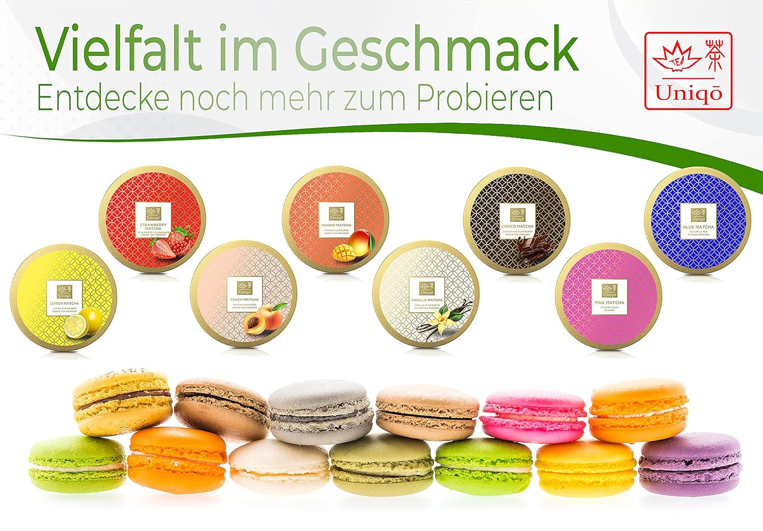 Ceai Uniqo Matcha pudră 200 g în ambalaj ecologic reîncărcabil