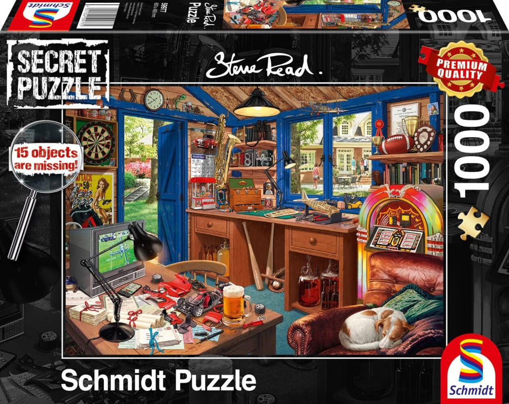 Schmidt Spiele 59977 Puzzle secret, Atelierul tatălui, puzzle jigsaw 1000 piese Puzzle Naty Shop Titlu implicit