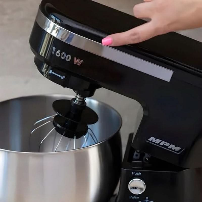 MPM - Planeten-Küchenmaschine Mit 2 Rührschüsseln 4 & 5 Liter - 1600W Küchenmaschine - Schwarz Mama si Copilul Naty Shop