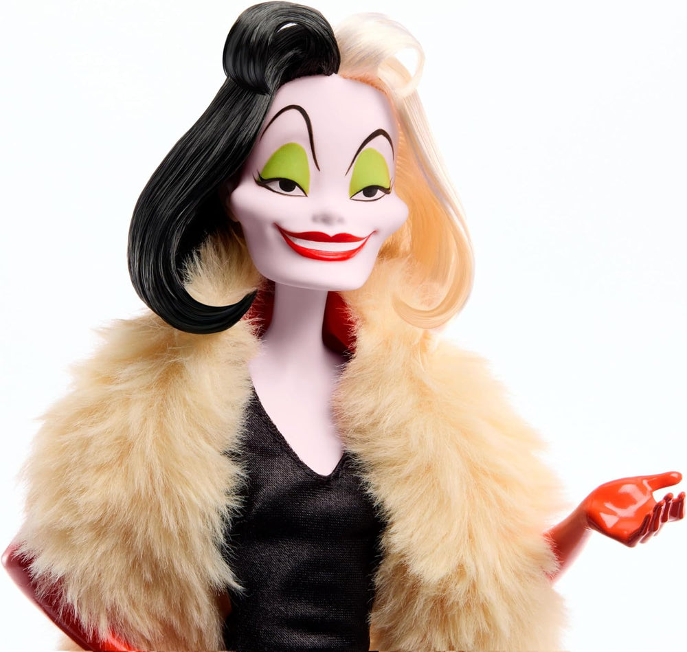 Mattel DISNEY Villains Böse Königin, Cruella de Vil & Yzma - Legendäre Schurkinnen Set mit detailsreiche Outfits & Accessoires, für Sammler & Kinder, ab 3 Jahren, HRF56