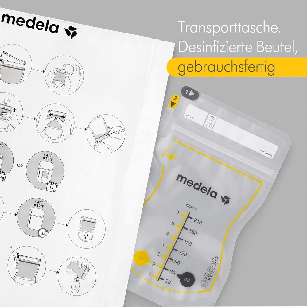 Medela Easy Pour Muttermilchbeutel Zum Einfachen Ausgießen, 100 Stück, 210 ml, Auslaufsichere Einweg-Muttermilchbeutel Mit Überlaufschutz, Stillhelfer Kiegészítők Bébiétel és szoptatás Naty Shop