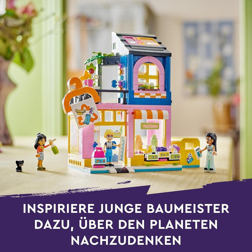 LEGO Friends Vintage divatbolt építőkészlet gyerekeknek játékbolttal, figurákkal és macskával, társadalmi-érzelmi fejlődést segítő példakép, ajándék 6 éves lányoknak és fiúknak 42614 építőkészlet Besuche den LEGO-Store