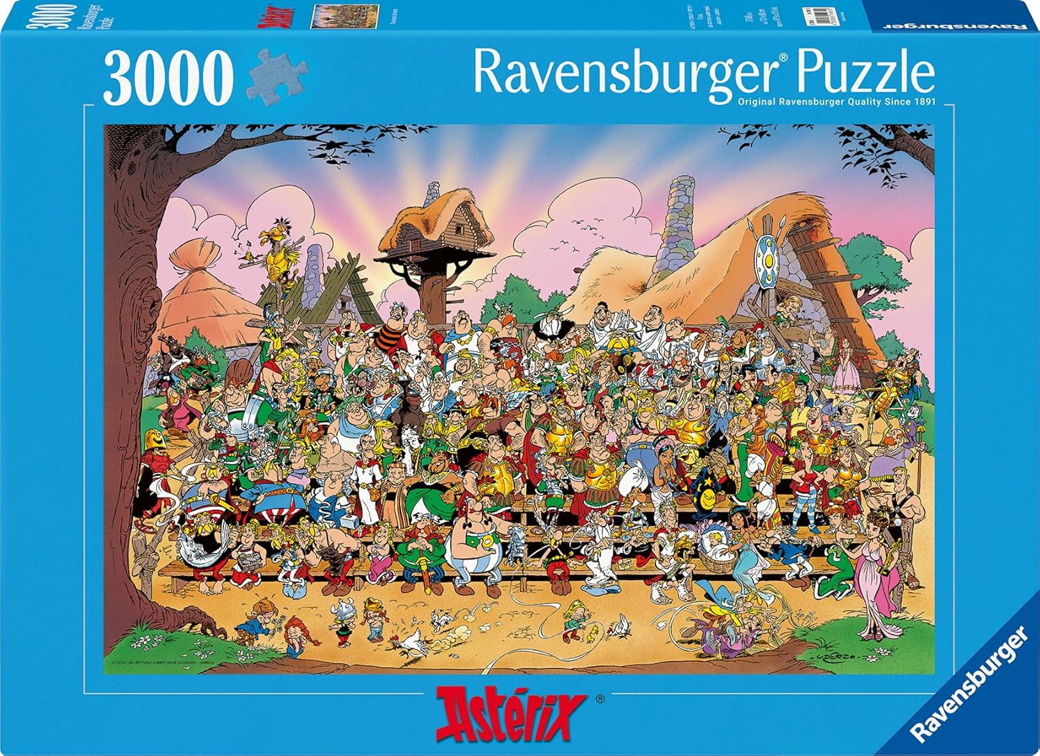 Ravensburger - Rejtvény felnőtteknek - 3000 darabos puzzle - Asterix Universe - Felnőttek és gyerekek 14 éves kortól - Kiváló minőségű, Európában készült puzzle - Képregényfigurák - 14981 Puzzle Naty Shop