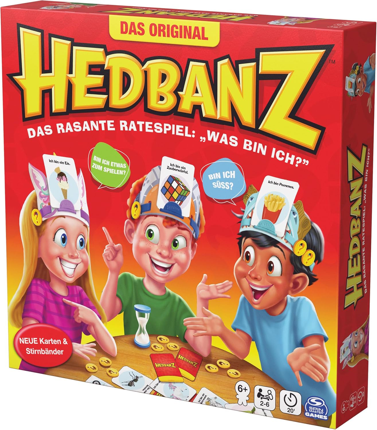 Spin Master Games - Hedbanz, jocul de ghicit rapid pentru întreaga familie, ediție nouă (2025) cu componente de joc excelente, pentru 2-6 jucători cu vârsta de 6 ani și peste
