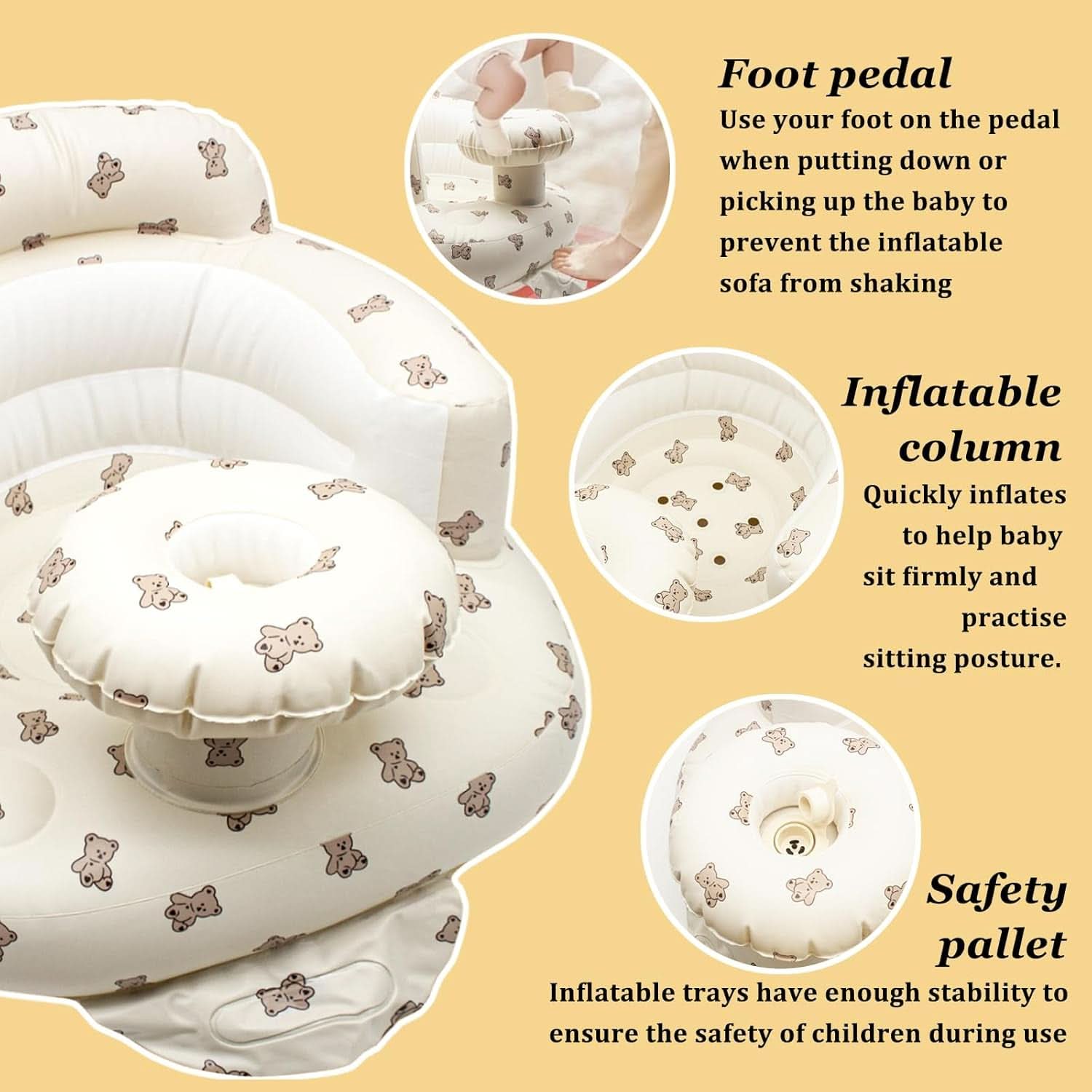 Felfújható ülés babáknak Jdblissful 3-36 hónapos korig Mother and Child Naty Shop