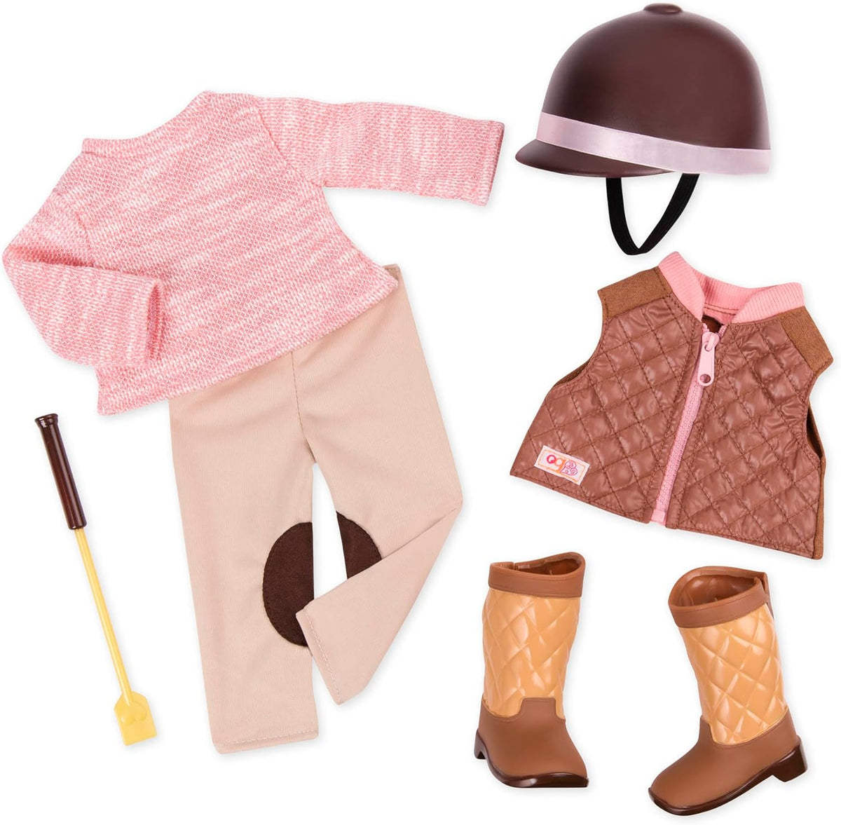 Our Generation - Riding In Style - Reitsport-Outfit - Reitaccessoires - 46 cm Puppenkleidung - Vorgetäuschtes Spiel - Spielzeug für Kinder ab 3 Jahren