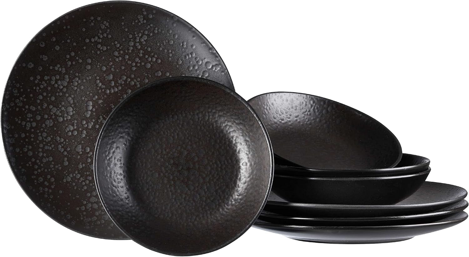 Ritzenhoff & Breker serviciu de masă Kitwe, 8-piese Seturi vesela masa Naty Shop Negru Serviciu de cină