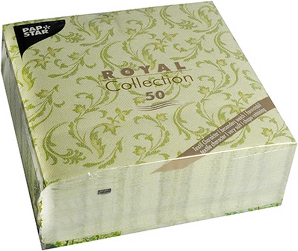 Papstar, 50 de șervețele "ROYAL Collection" 1/4 fold 40 Cm X 40 Cm Bordeaux "Damascato", #84999