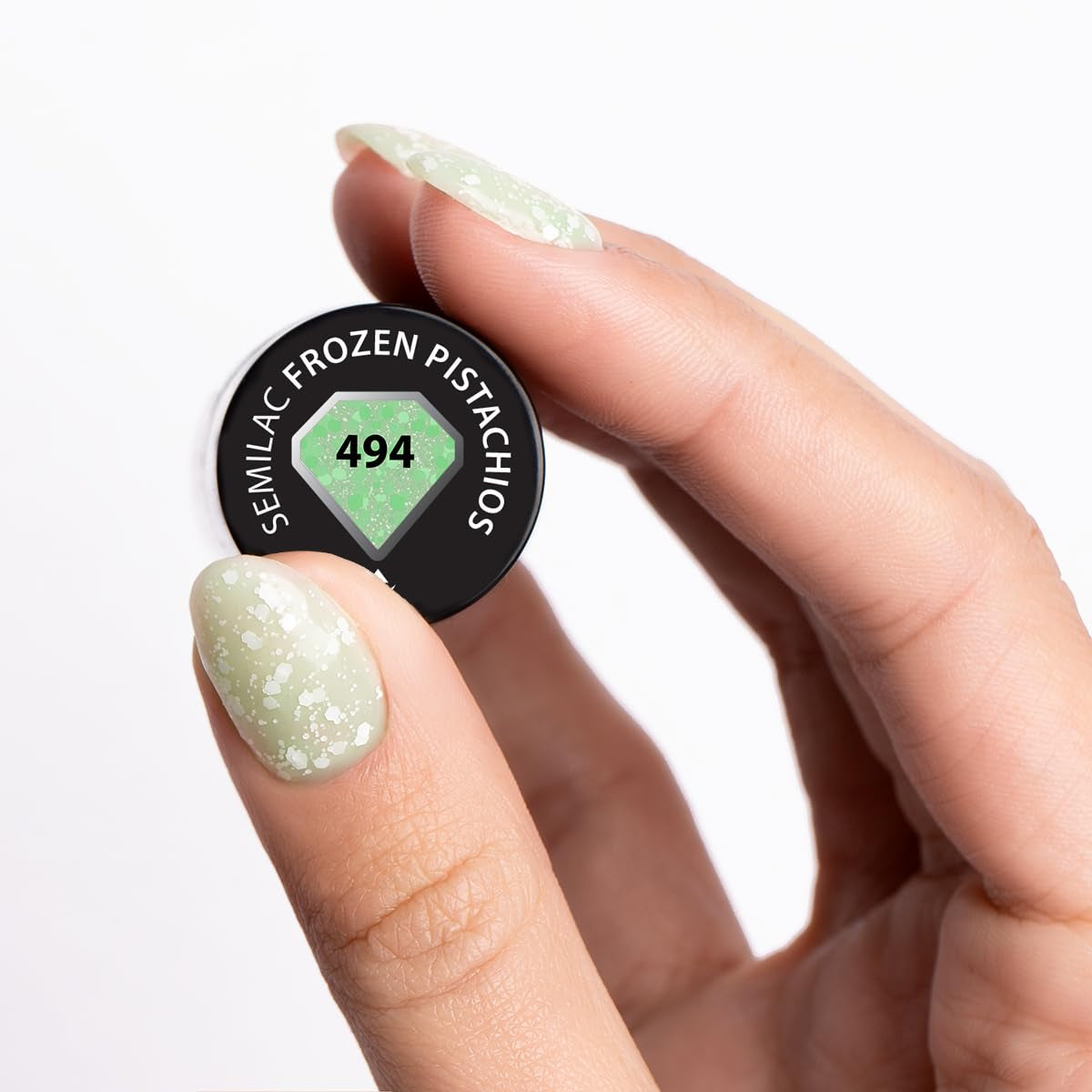 UV körömlakk Semilac Hybrid 494 Frozen Pistachios 7 ml