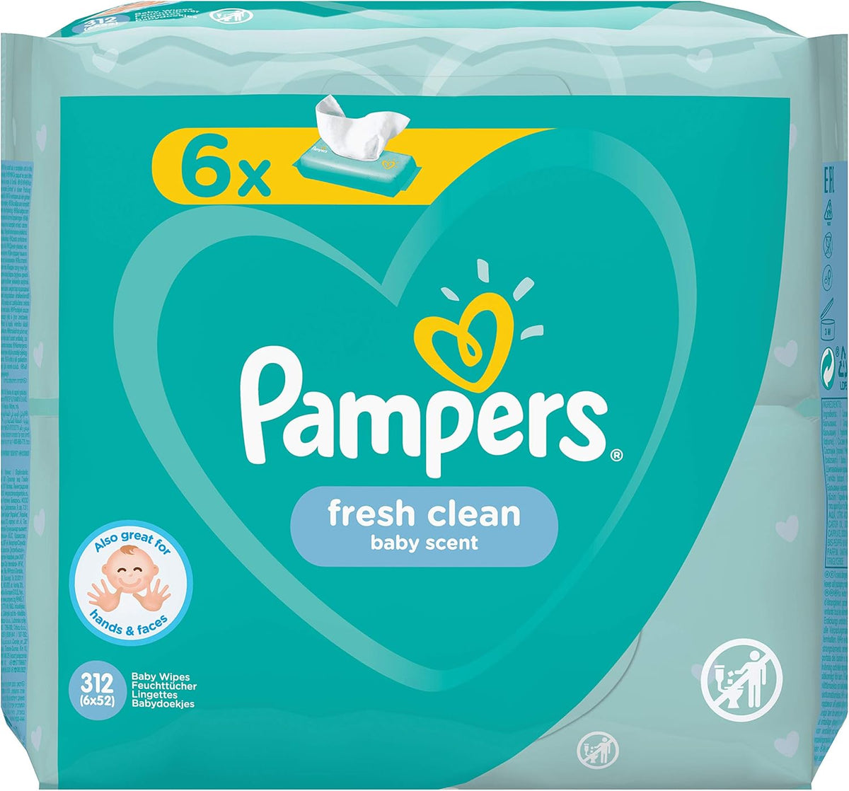 Pampers 81688049 Fresh Clean babatörlő, fehér