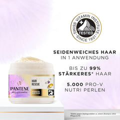 Pantene Pro-V Silky & Glowing Hair Rescue mască intensivă de păr cu Biotină și Keratin Reconstruct 300ml. Ajută la repararea părului uscat, deteriorat sau evidențiat Masca de par Naty Shop